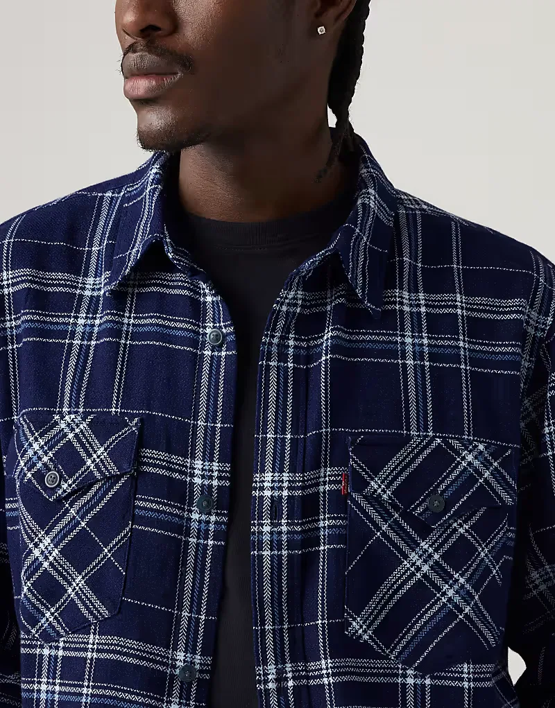 Рубашка Levi's в стиле вестерн свободного кроя, синий — фото 3