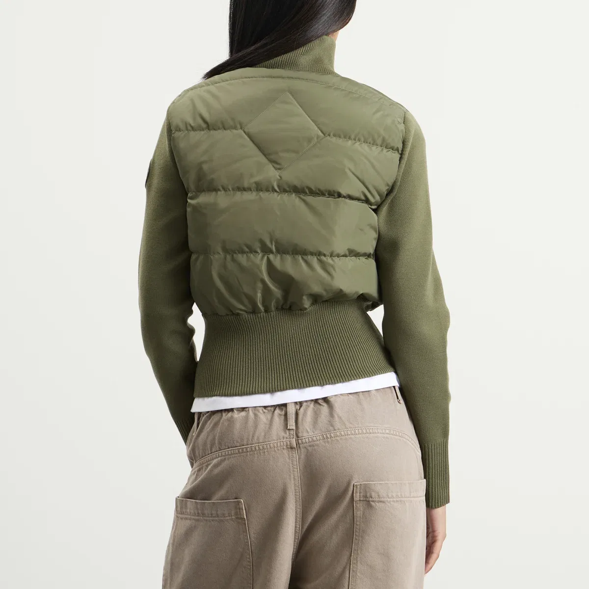 Женская куртка с наполнителем из пуха Hybridge Wide Quilt Knit Jacket Canada Goose, Vireo Green — фото 3