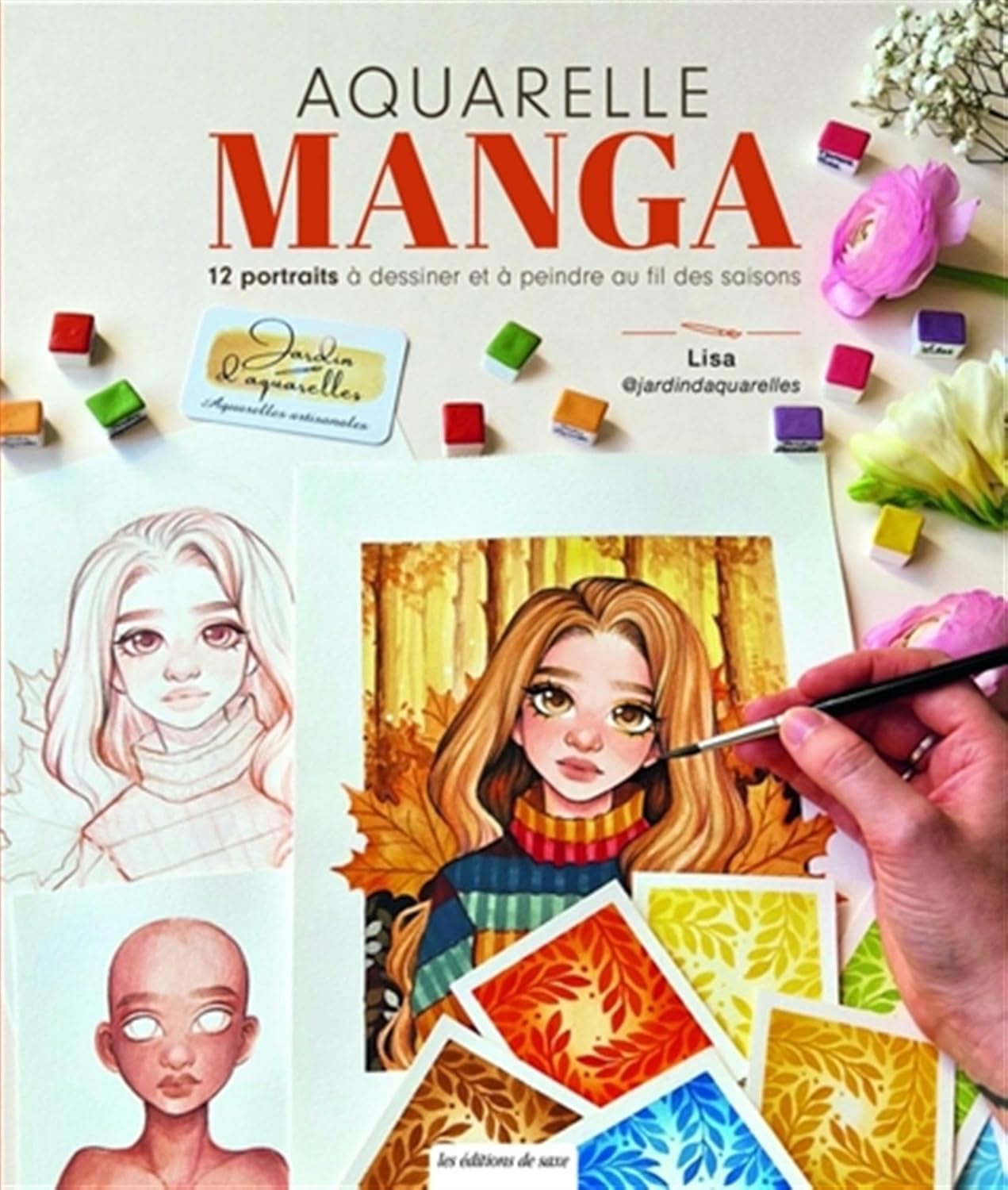 

Aquarelle MANGA: 12 portraits à dessiner & à peindre