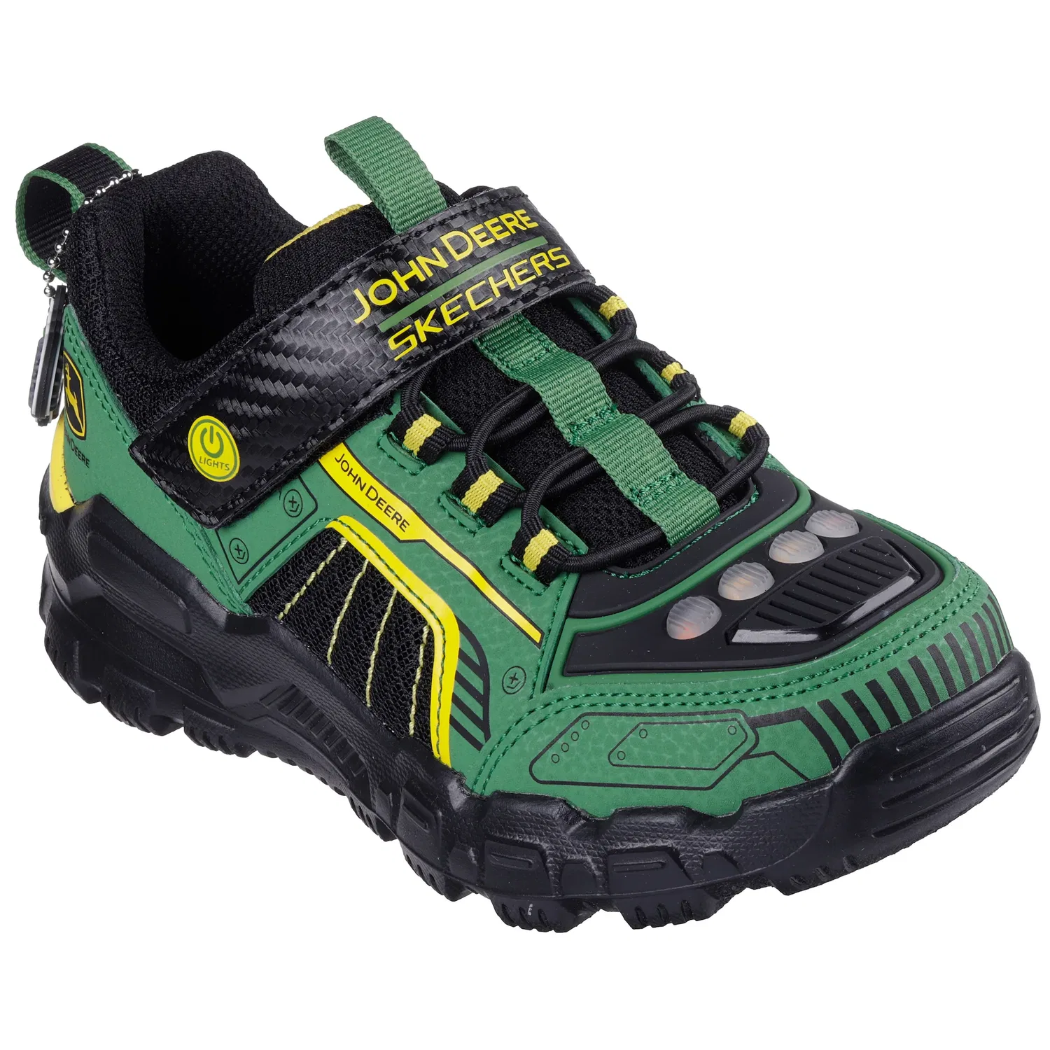 Детские кроссовки с подсветкой Skechers ADVENTURE TRACK - JOHN DEERE, Green/Black/Yellow