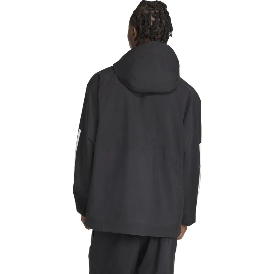 Мужская спортивная куртка adidas Ess 3s Rain H J, Черный — фото 2