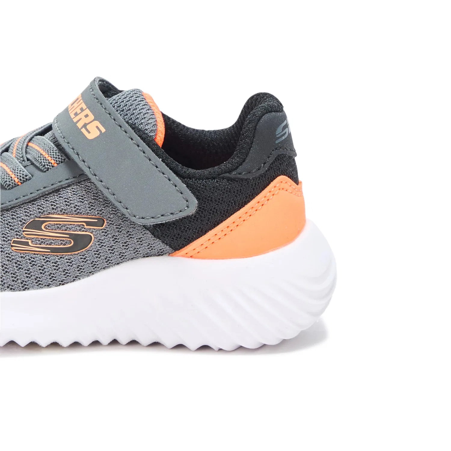 Детские кроссовки для мальчиков с липучкой Skechers Bounder-trezic, Carbone Arancione — фото 4