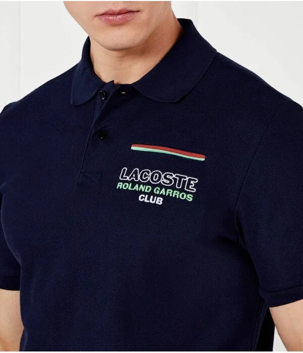 Мужское поло Lacoste X Roland Garros Regular Fit, Blu Marino — фото 4