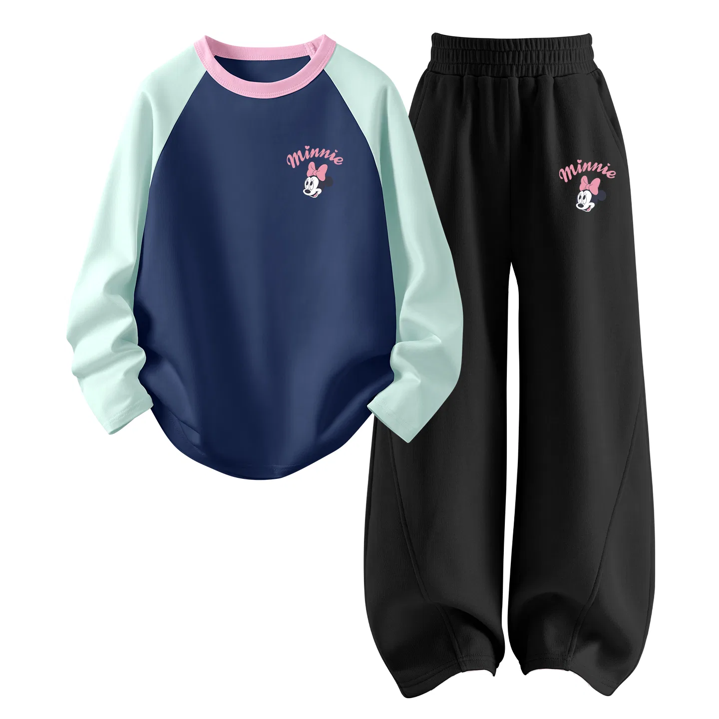 Детский спортивный комплект с круглым вырезом Di Soft Cute Duck Disney, Di Soft Cute Duck Aqua Blue+Di Soft Cute Duck Black — фото 3