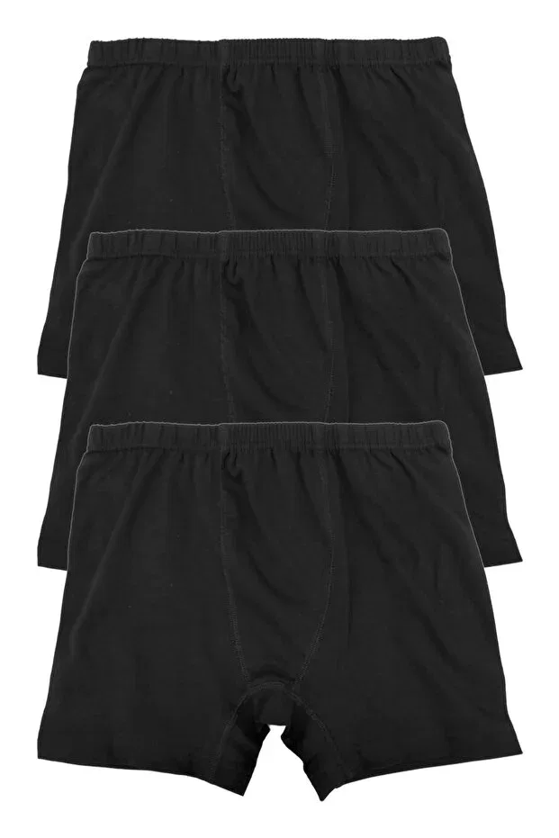 Детские боксеры для мальчиков из лайкры 3 шт Tekkaplan, Black — фото 2
