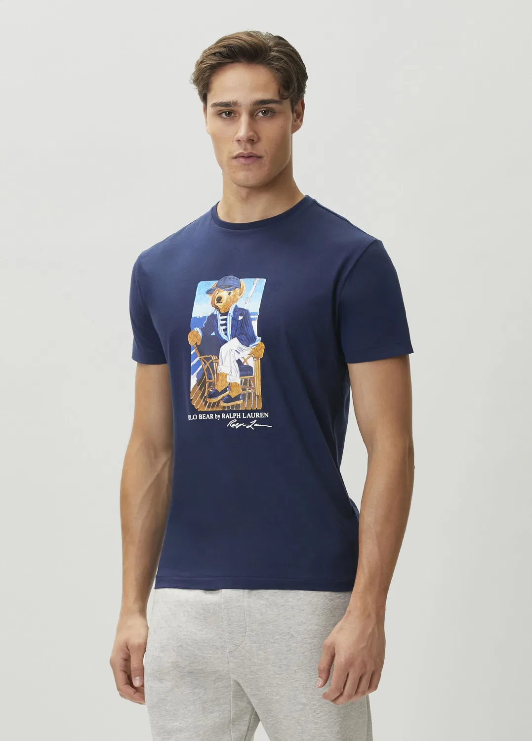 Футболка Custom Slim Fit Polo Ralph Lauren, navy — фото 3