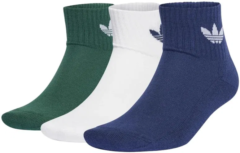 Женские носки с логотипом Adidas Originals, комплект из 3 пар, Green/Blue/White