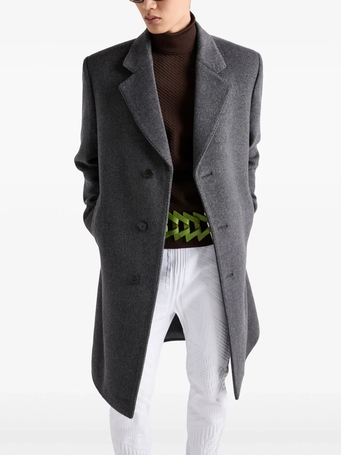 Спортивные брюки из технической ткани Prada, белый — фото 4