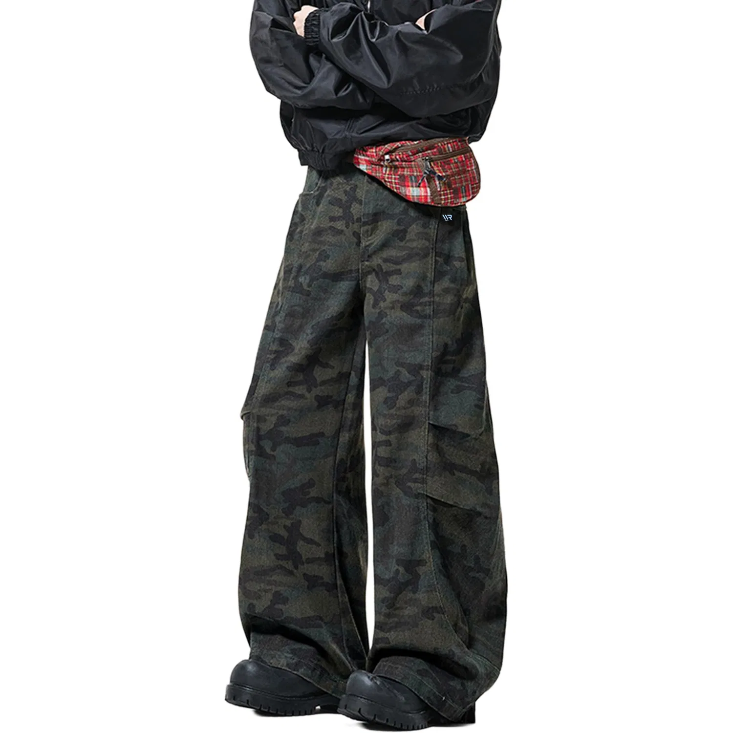 Детские джинсы с камуфляжным принтом, Camouflage DIY Badge, WARRIOR