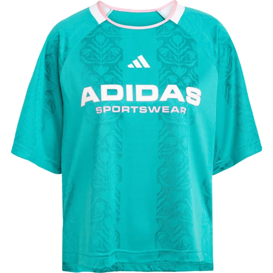 Футболка с длинным рукавом Tiro x Common Goal Jacquard Tee adidas, Зеленый — фото 3