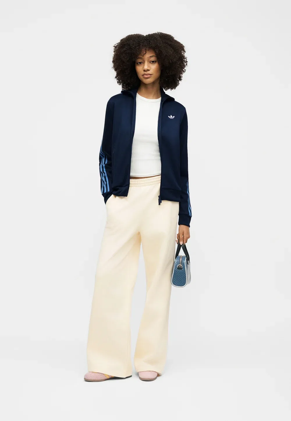 Классическая толстовка на молнии Adidas Originals, Night Indigo/Blue Fusion/White — фото 2