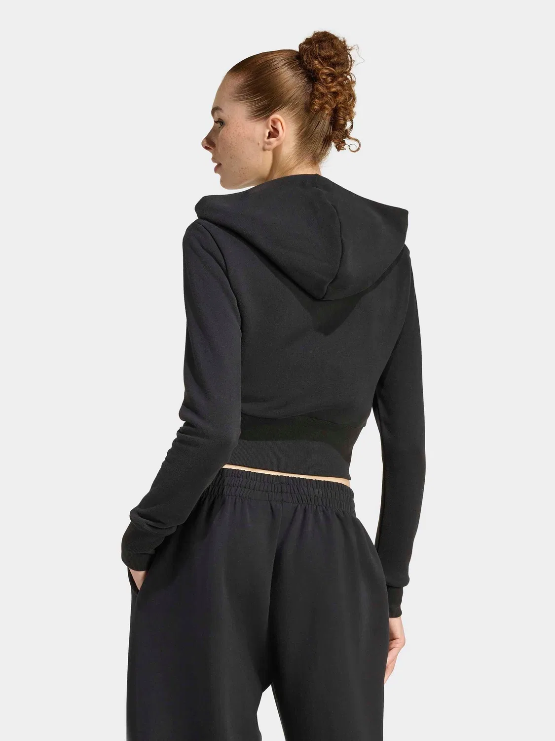 Толстовка на молнии Seasonal Essentials French Terry adidas, черный — фото 2