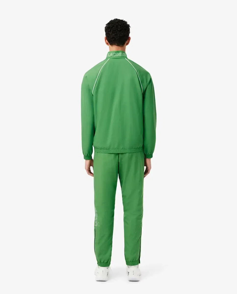 Мужской спортивный комплект из полиэстера с контрастной отделкой Lacoste, Verde — фото 2