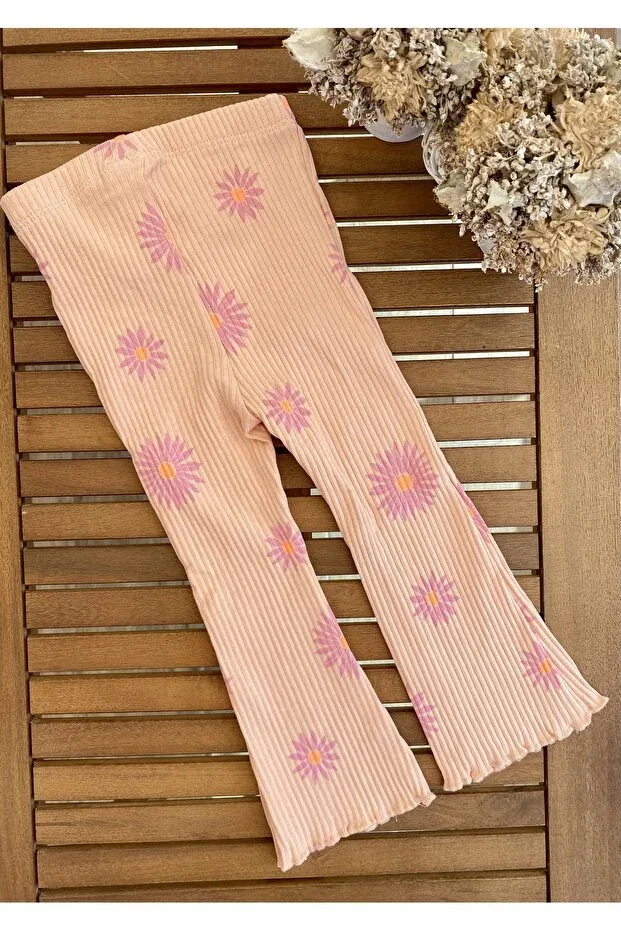 Детские леггинсы для девочек с принтом Aden flower / strawberry patterned original brand spanish leg girl Baby, Salmon — фото 4