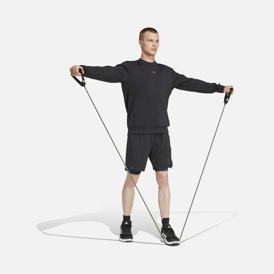 Мужской свитшот Aeroready Designed For Gym & Training Crew adidas, Черный — фото 4