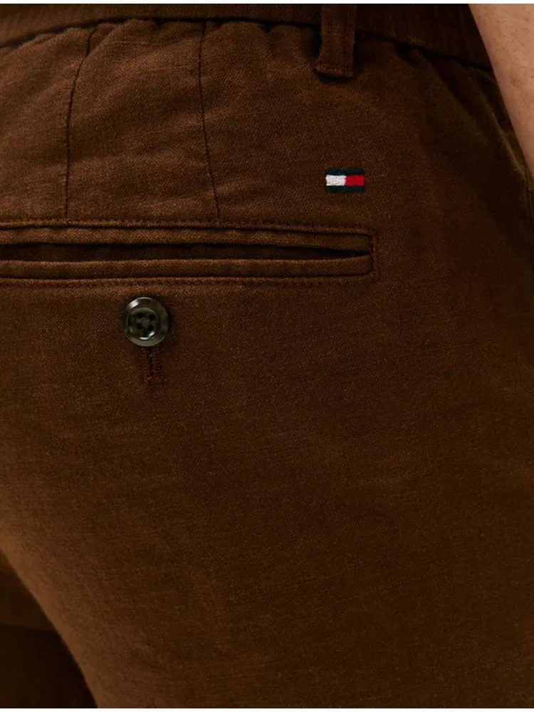 Брюки чинос из льняной смеси, Denton Fit TOMMY HILFIGER, Antique Gold — фото 3