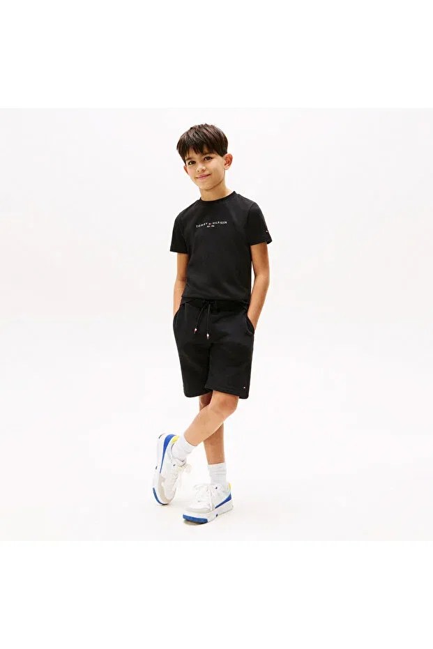 Детские шорты для девочек с принтом Tommy Hilfiger, Black