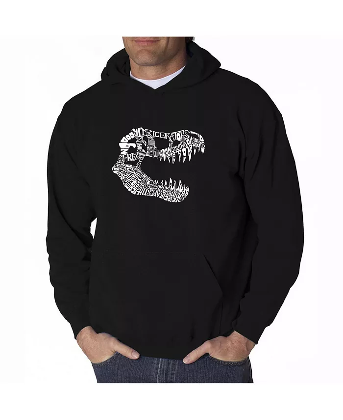 

Мужская худи с принтом - T-Rex Skull LA Pop Art, черный