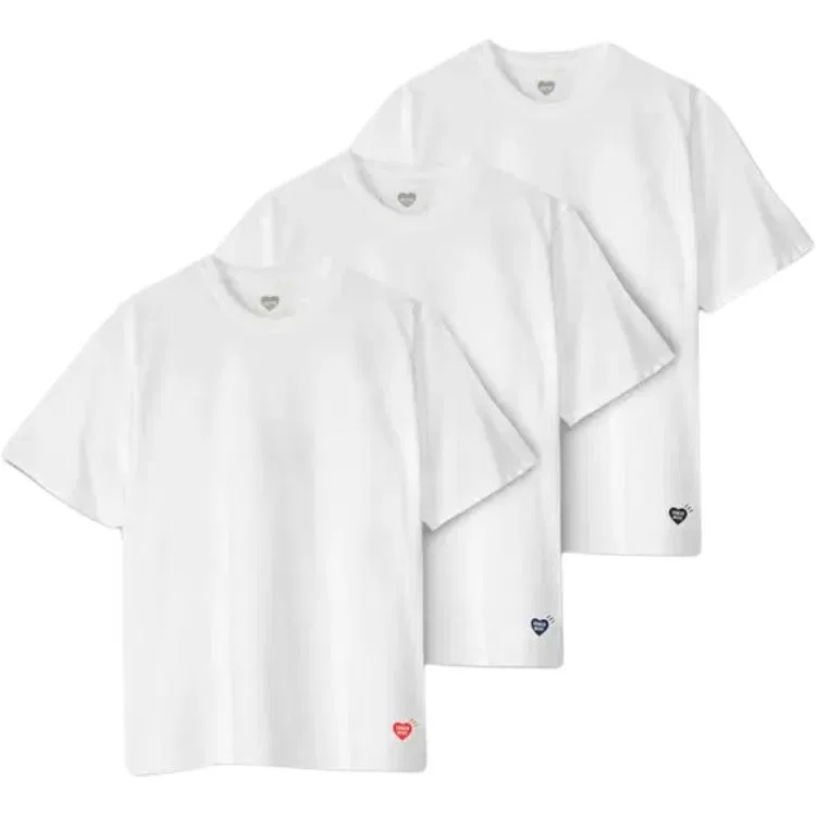 Детская футболка с принтом комплект футболок HUMAN MADE, White