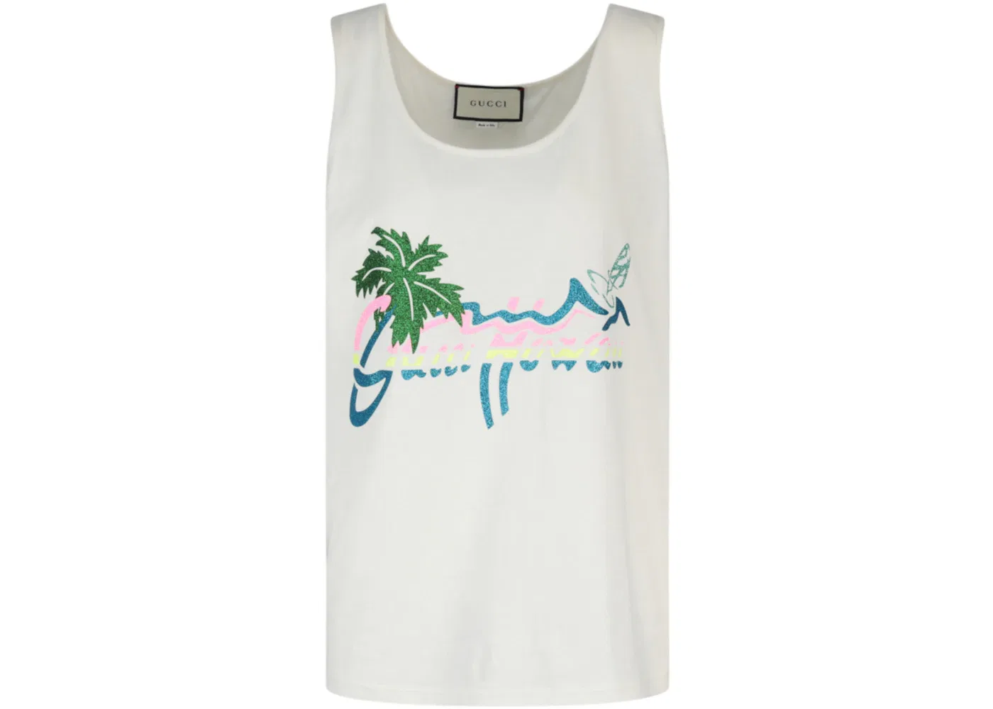 Женский топ с принтом Gucci Hawaii, White