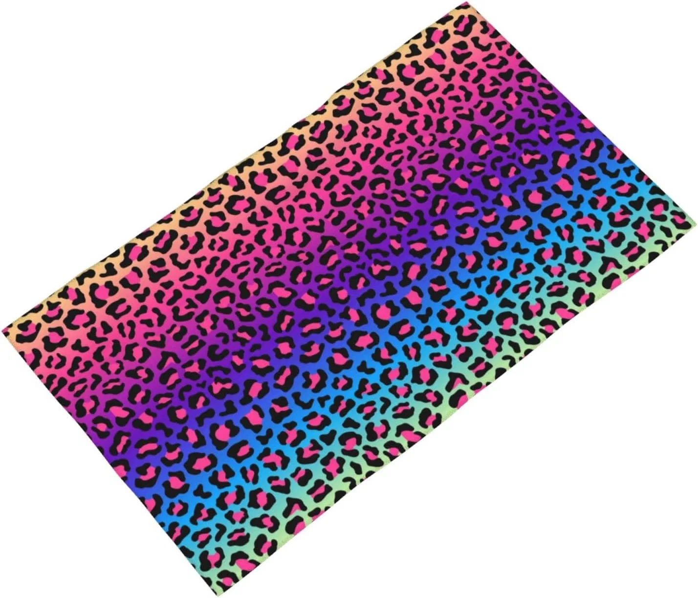 Мочалка для душа Pevtufa, 70x40 см, Leopard Neon Rainbow Gradient — фото 2