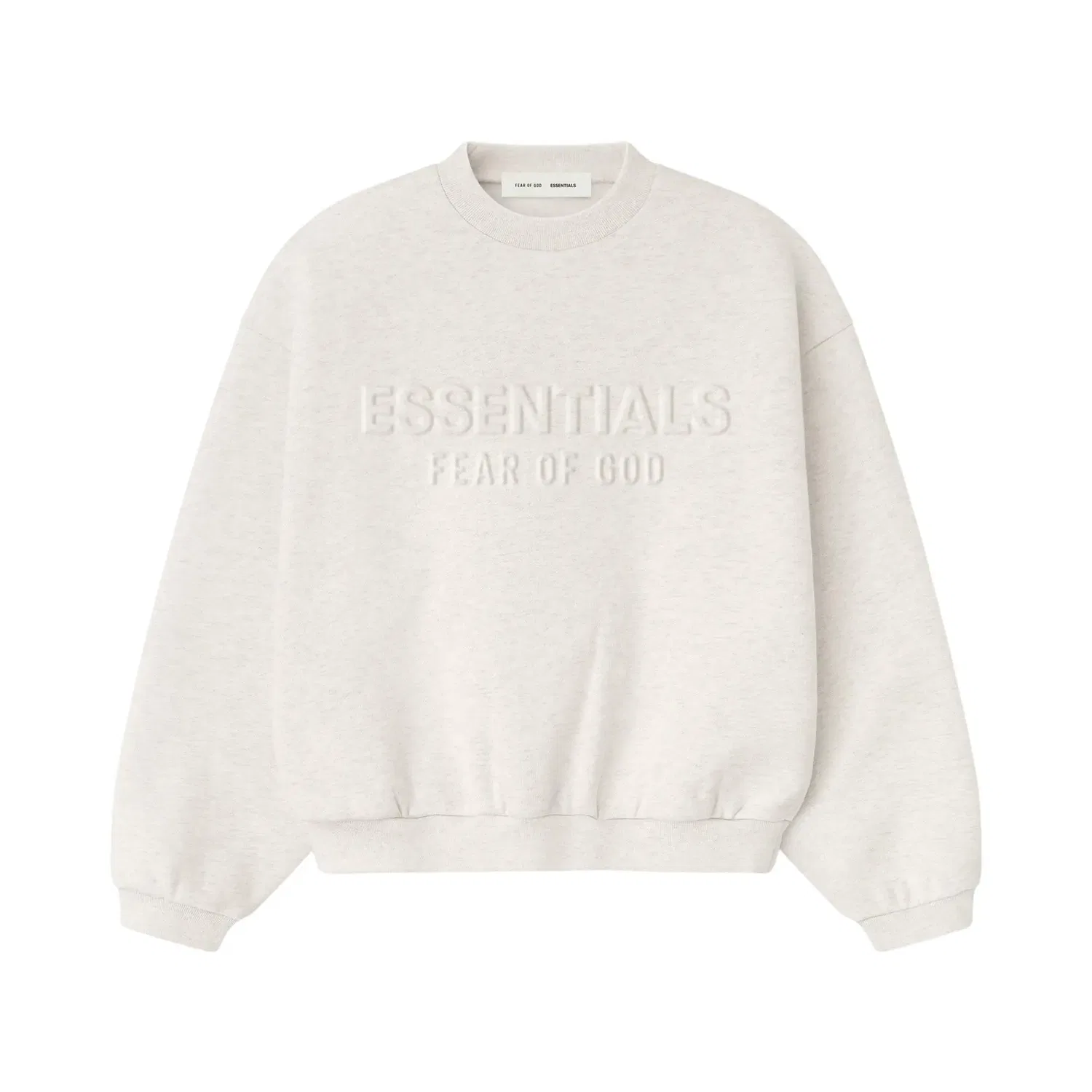 Классическая толстовка с круглым вырезом и тиснением Fear of God Essentials, кремовый