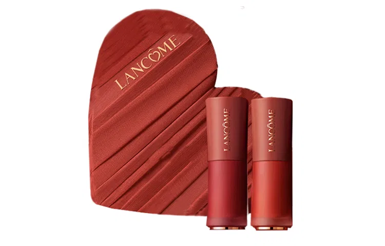 Женский набор жидких матовых губных помад Love Double, 6 мл, LANCOME, French Nude Brown/Rose Nude Pink — фото 4