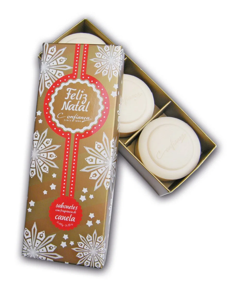 Мыло с ароматом корицы Feliz Natal, набор 3 x 100 г, Confianca