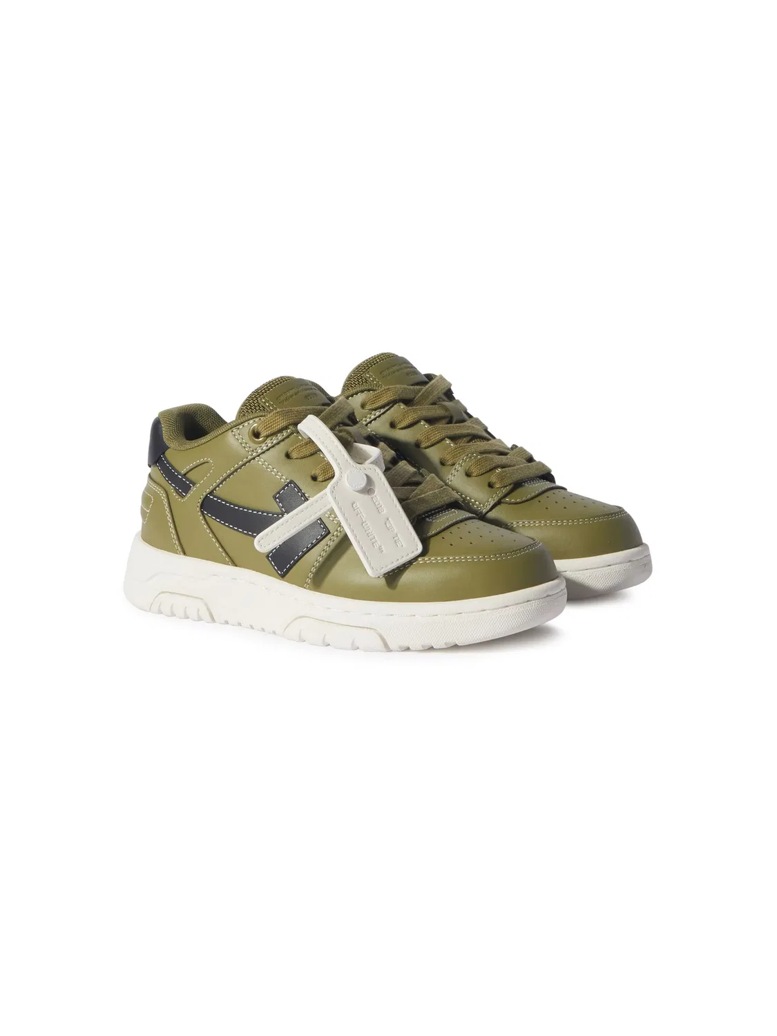 Кроссовки Out Of Office "Ooo" OFF-WHITE, зеленый