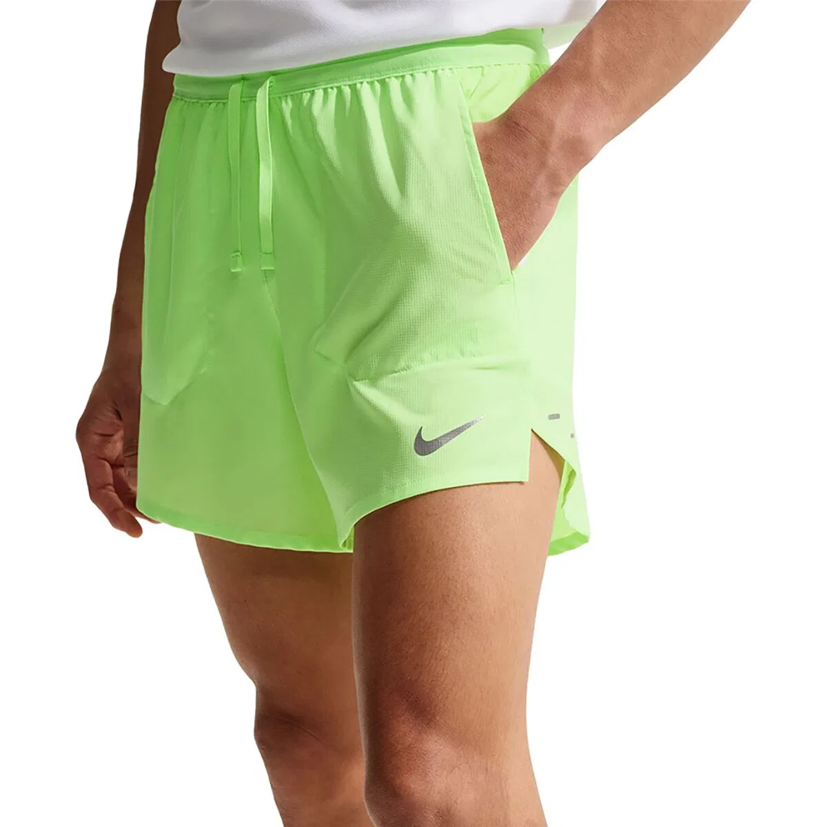 Мужские шорты для бега Dri-Fit Stride 2-in-1 5in Short Nike, Lime Blast/Reflective Silv