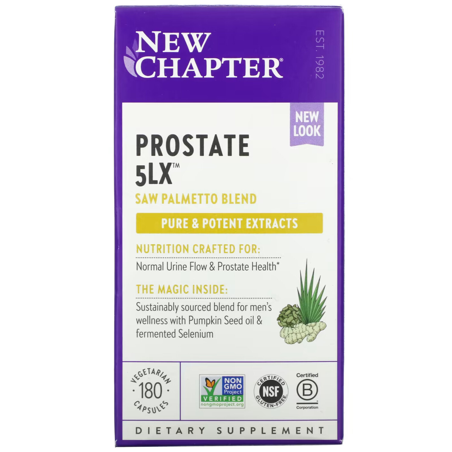

New Chapter, Prostate 5LX, 180 вегетарианских капсул