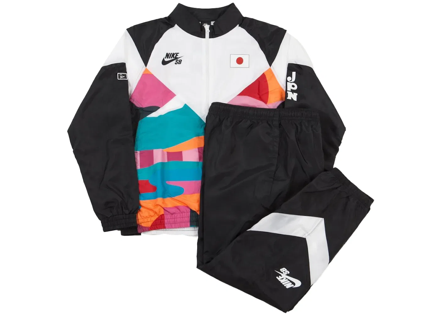 Мужской спортивный костюм с принтом Tracksuit Nike, Black/White
