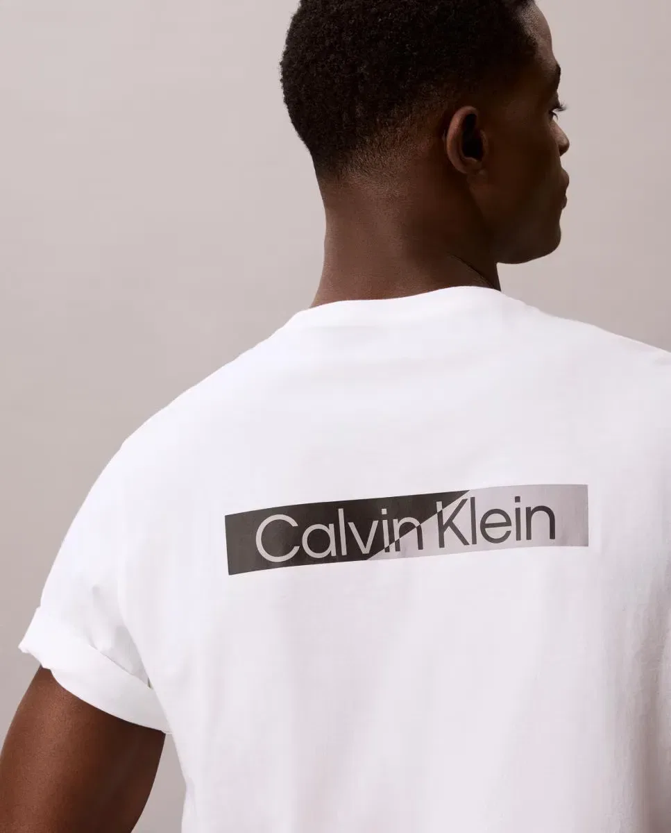 Мужская футболка хлопковая Calvin Klein, Blanco — фото 3