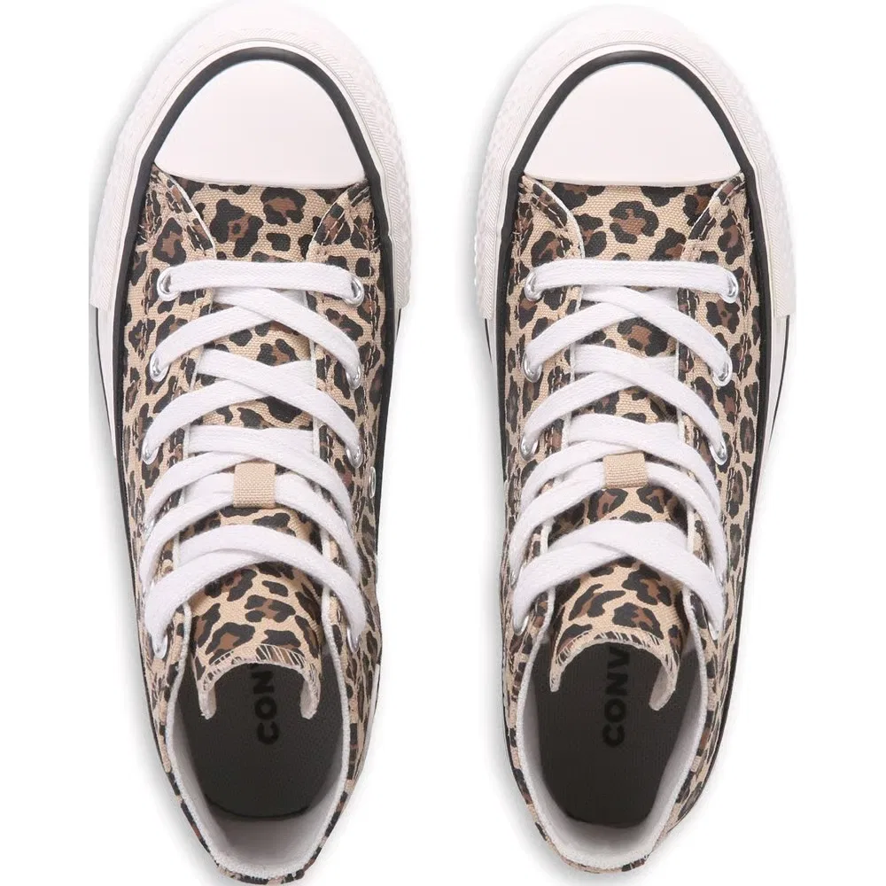 Детские высокие кеды Chuck Taylor All Star Lift Converse, Leopard Print — фото 4