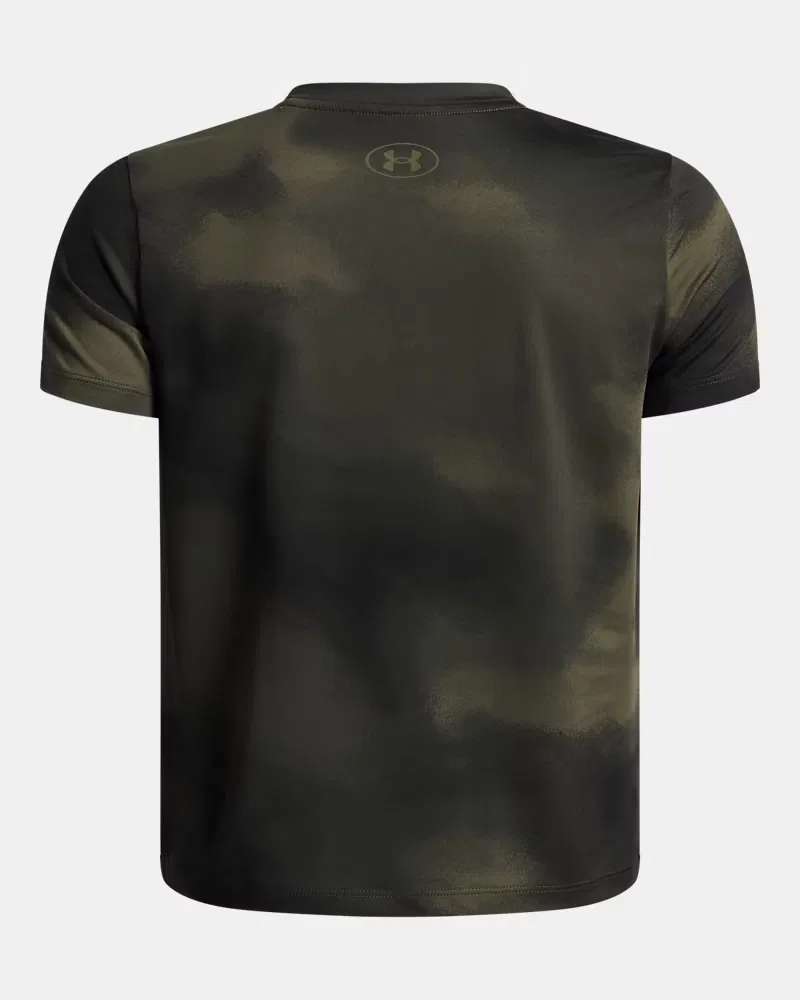 Футболка для мальчиков с коротким рукавом, быстросохнущая, UA Vanish Printed UnderArmour, Marine Od Green — фото 2