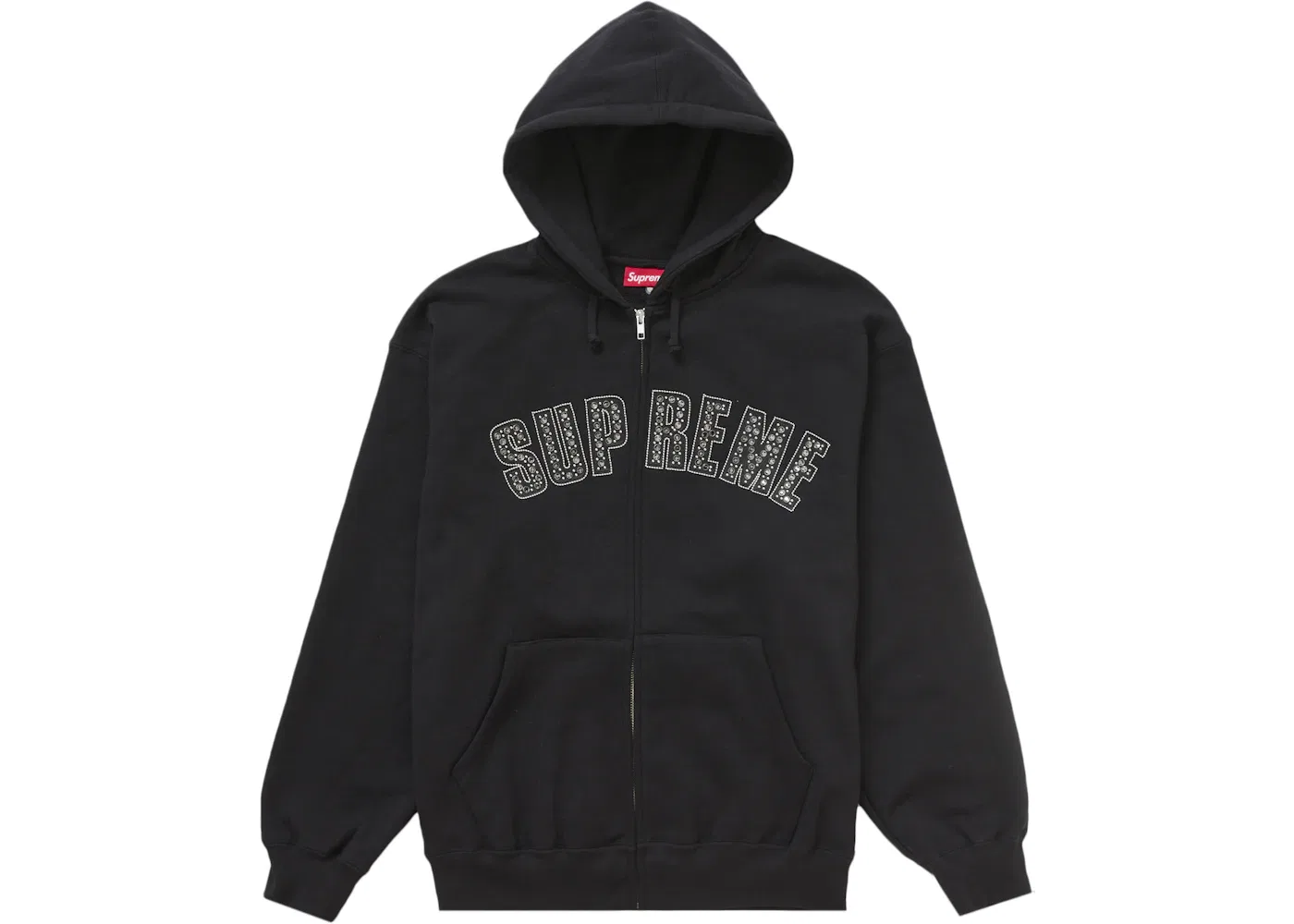 Мужская худи на молнии с принтом Supreme b.b. Simon, Black