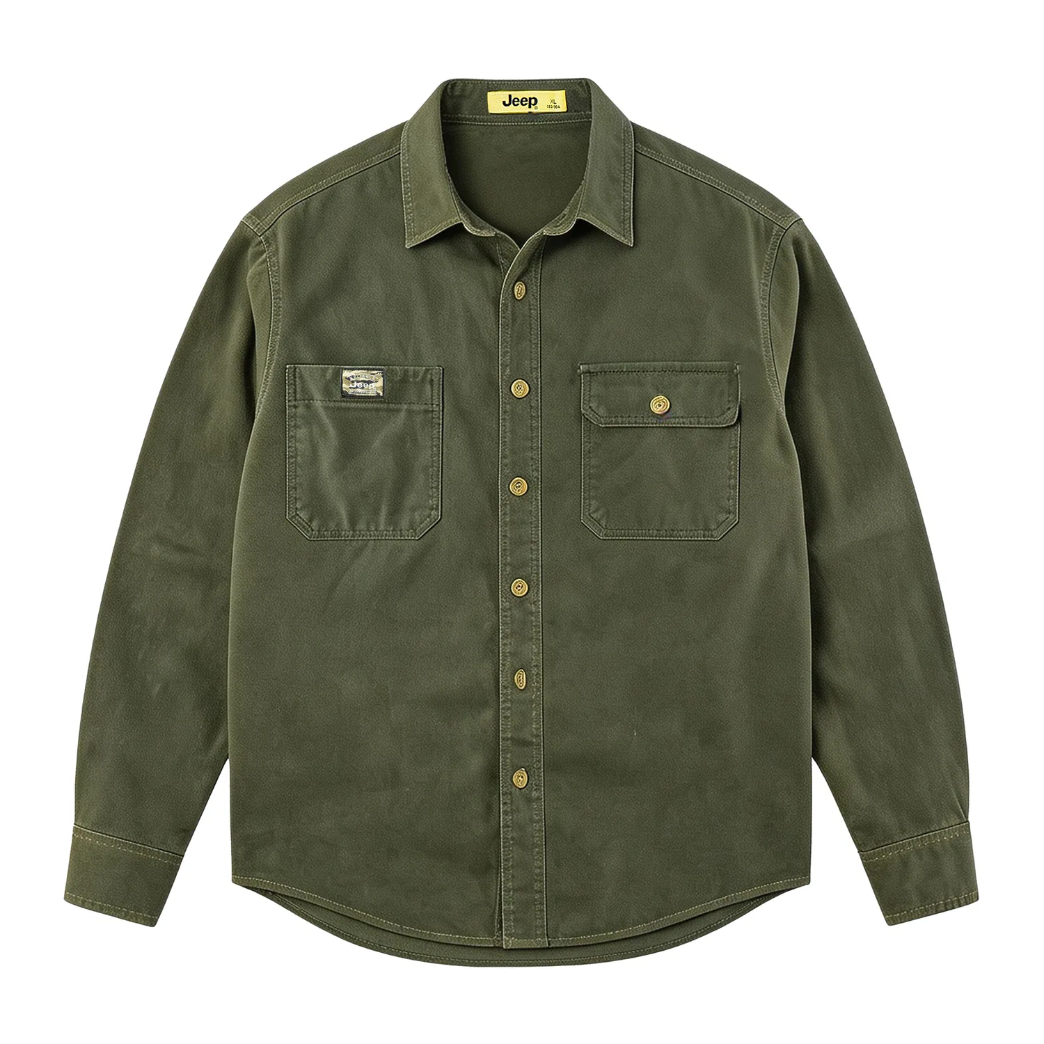 Детская рубашка с воротником и длинным рукавом Jeep, Army Green