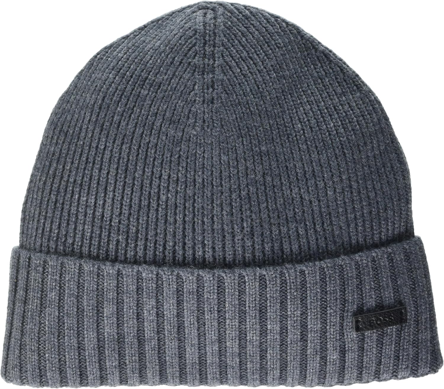 

Мужская шапка-бини Hugo Boss Fati Ribbed, серая, серый