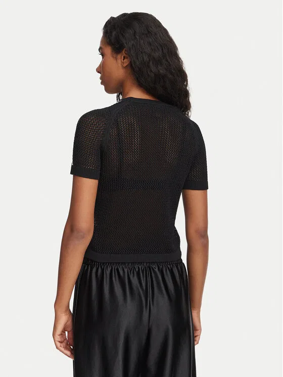 Футболка regular fit Knitted Crochet Tee Adidas, черный — фото 3