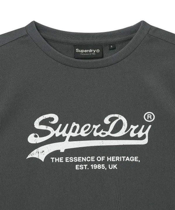 Футболка с логотипом Essentials, Superdry, угольный — фото 4