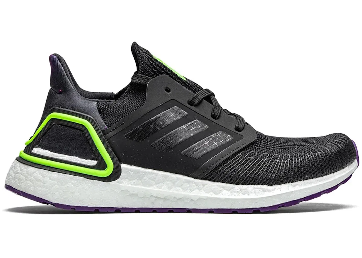 Детские кроссовки с технологией Boost Adidas Ultra Boost 20, Core Black/Glory Purple/Footwear White