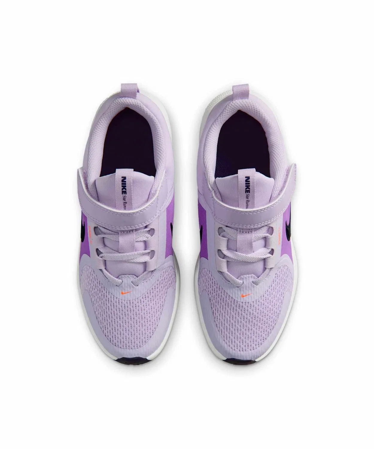 Детские кроссовки с длинным шнурком и липучкой Nike Star Runner 5, Violet Mist — фото 4