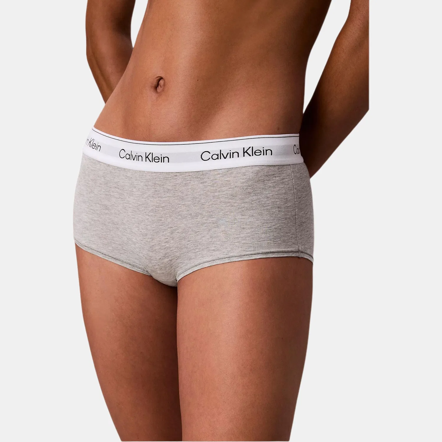 Женские боксеры с принтом Calvin Klein, Gray Heather Flower — фото 4