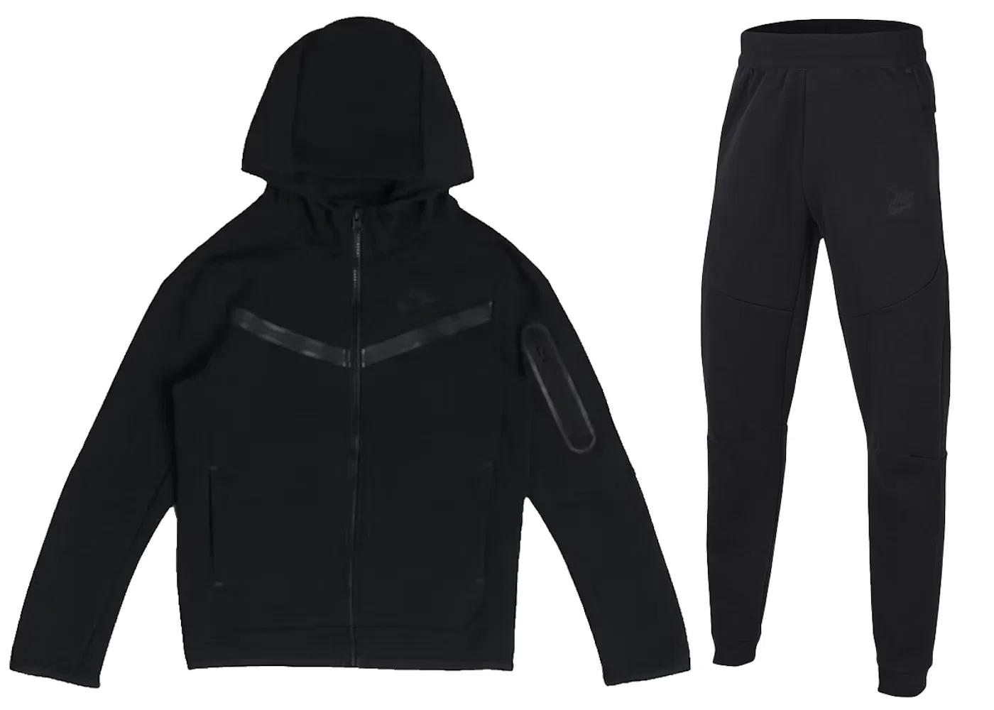 Детский комплект худи и джоггеров из футера с молнией Nike Set, Black/Black