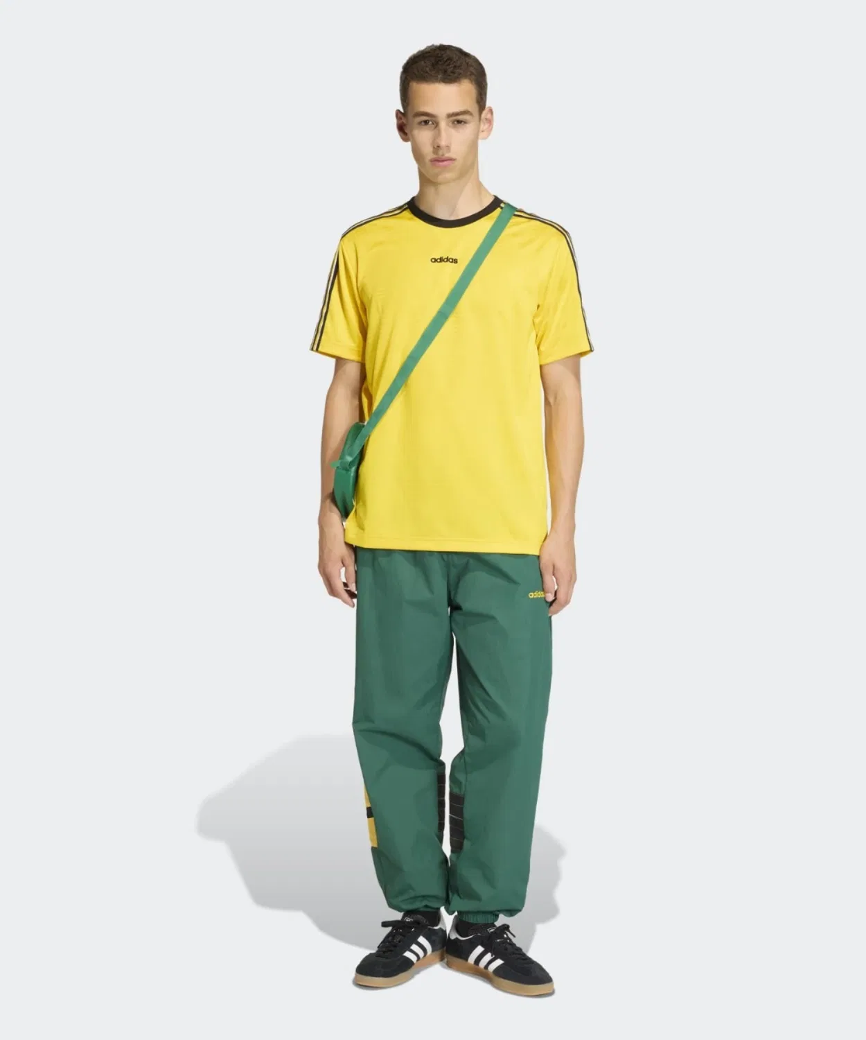 Мужская футболка с коротким рукавом из полиэстера Blurred Banana Jacquard Jersey Adidas, Yellow — фото 3