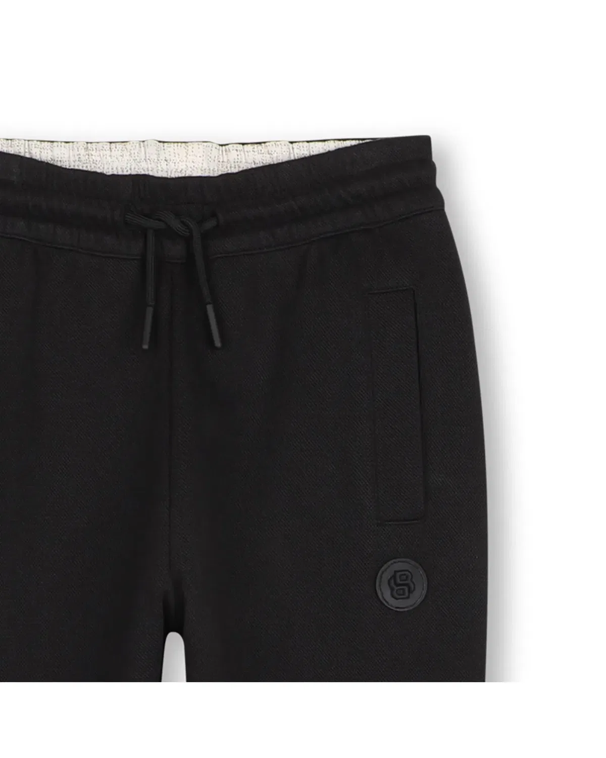 Детские брюки-джоггеры для мальчиков из хлопка BOSS Kidswear, Negro — фото 2