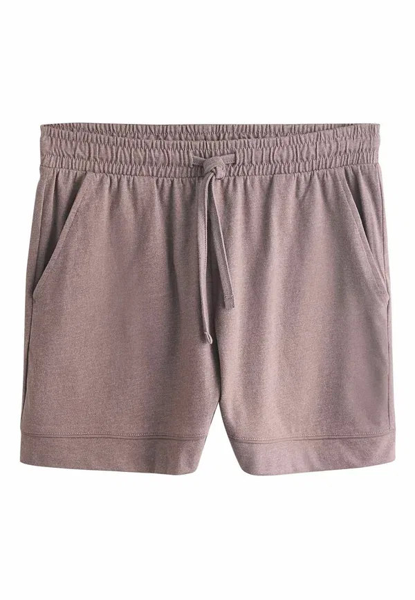 Пижамный комплект из хлопка и полиэстера Regular fit - jersey button through short pyjamas set Next mocha brown, коричневый — фото 3