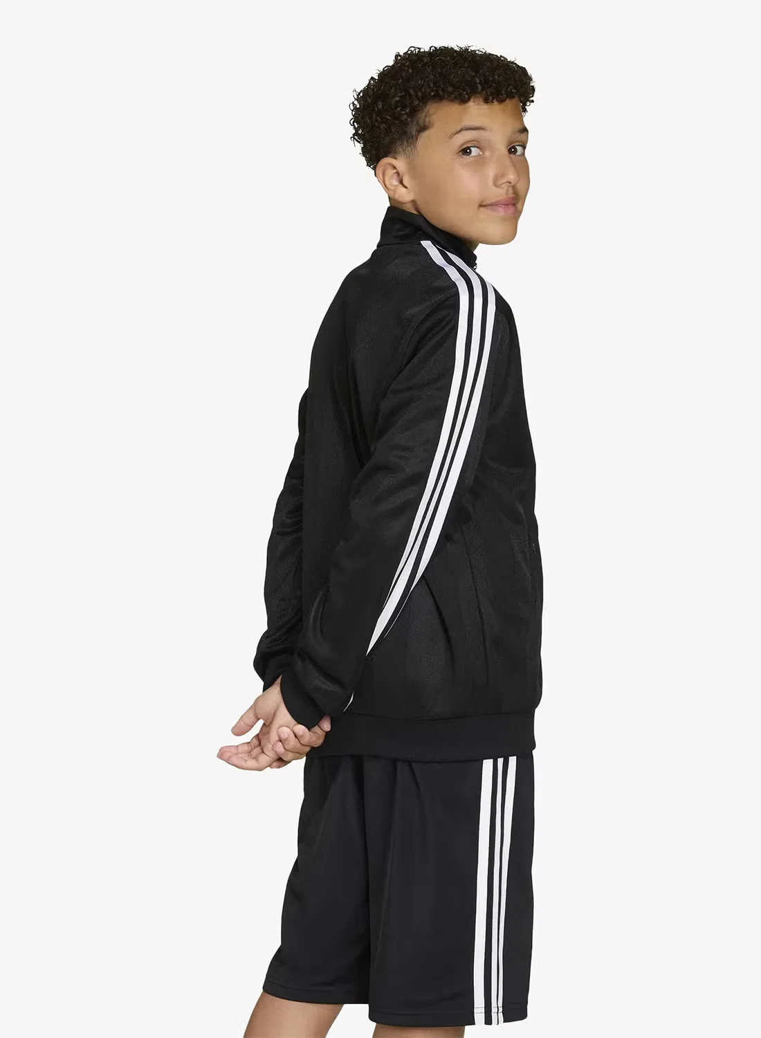 Куртка-олимпийка с жаккардовым узором Youth Firebird Adidas Originals, черный — фото 2