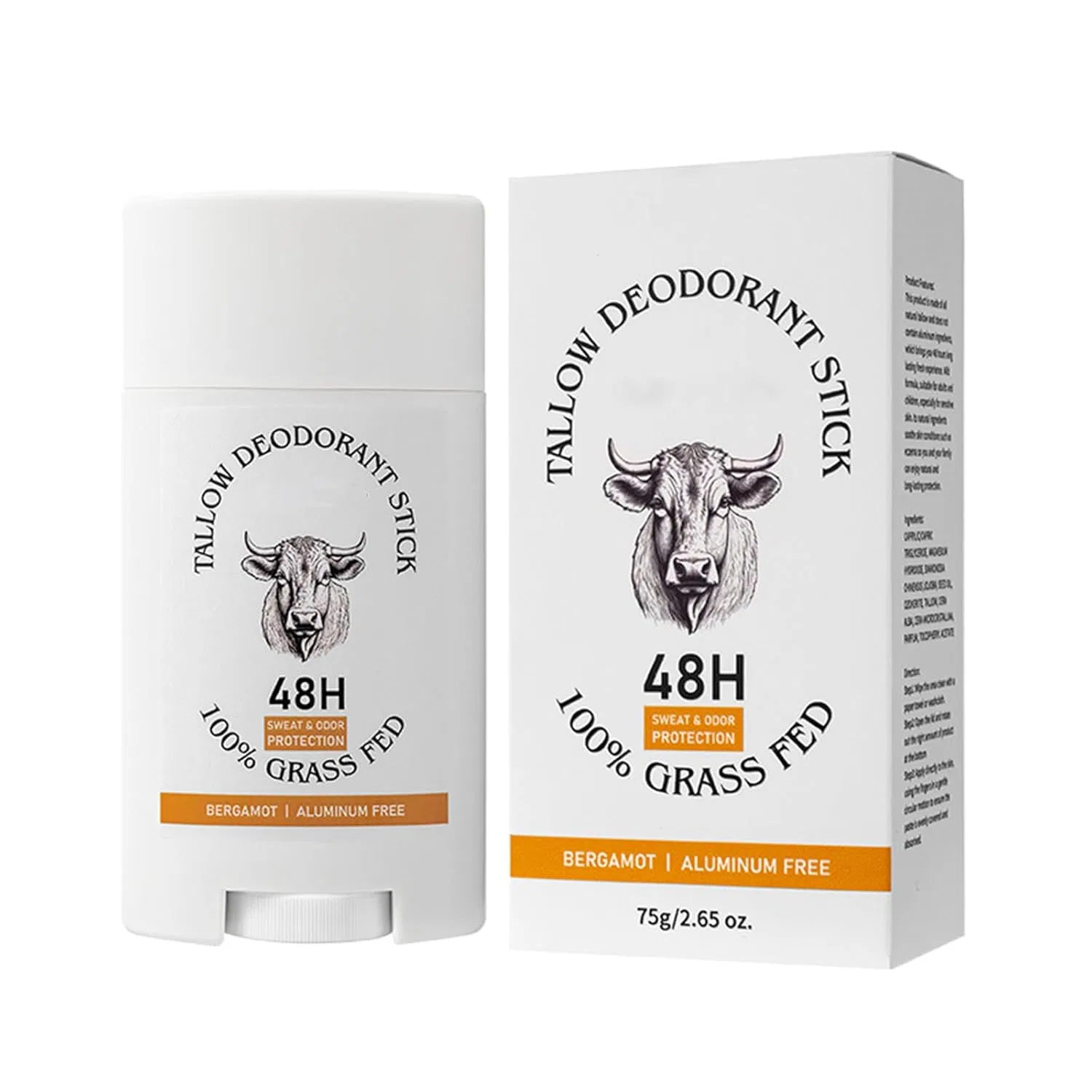 Дезодорант-стик Tallow Deodorant GUUZETU, 34г, Bergamot