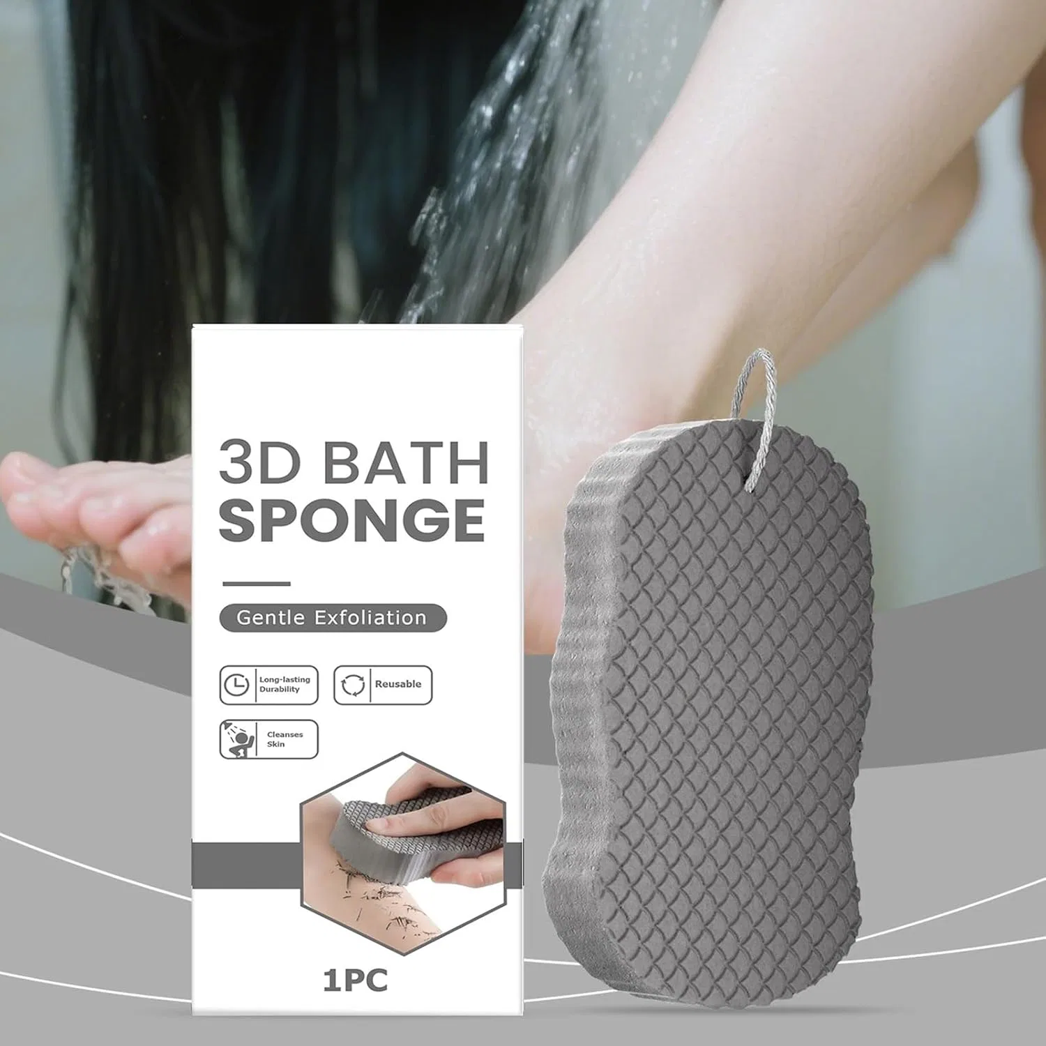 Губка для тела Deep Cleansing Bath Sponges, 1 шт Generisch — фото 4